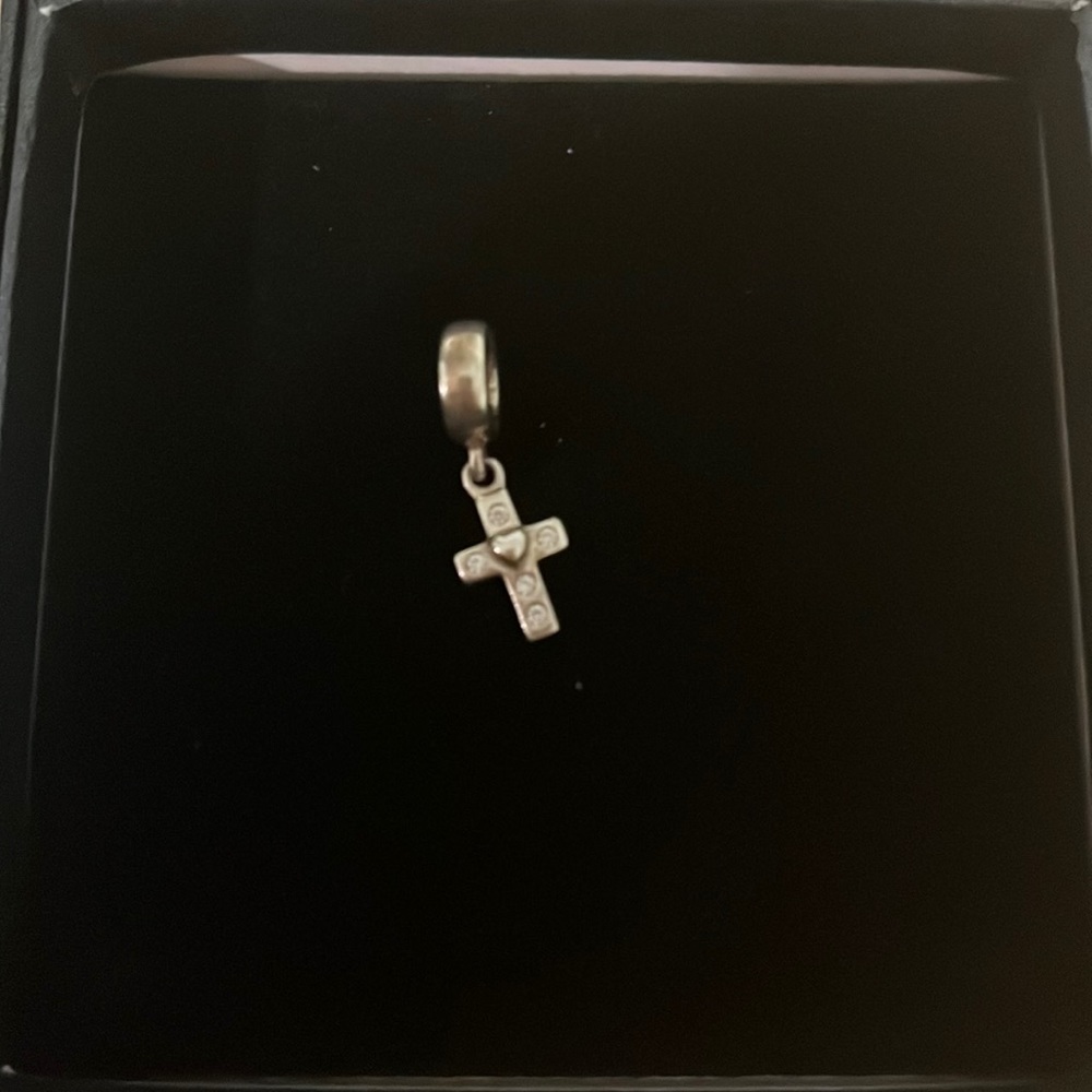 silver cross pandora charm